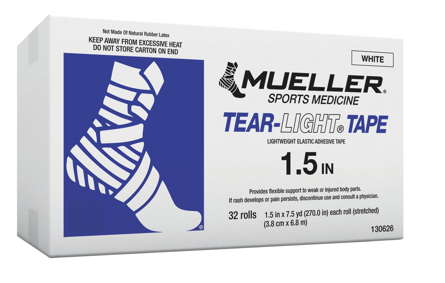 Mueller Tear-Light Tape weiss 3,8cm*3,8m Verpackungseinheit