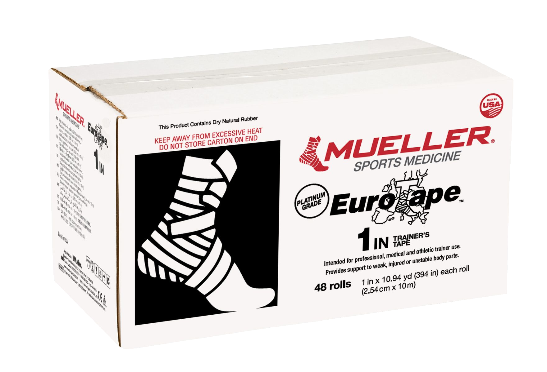 Mueller EuroTape Platinum Grade 2,5cm weiss 130594VE Verpackungseinheit