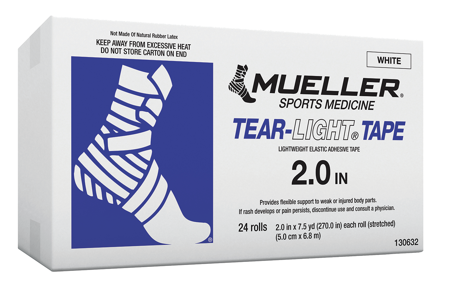 Mueller Tear-Light Tape 5,0cm*6,8m weiss 130632VE Verpackungseinheit